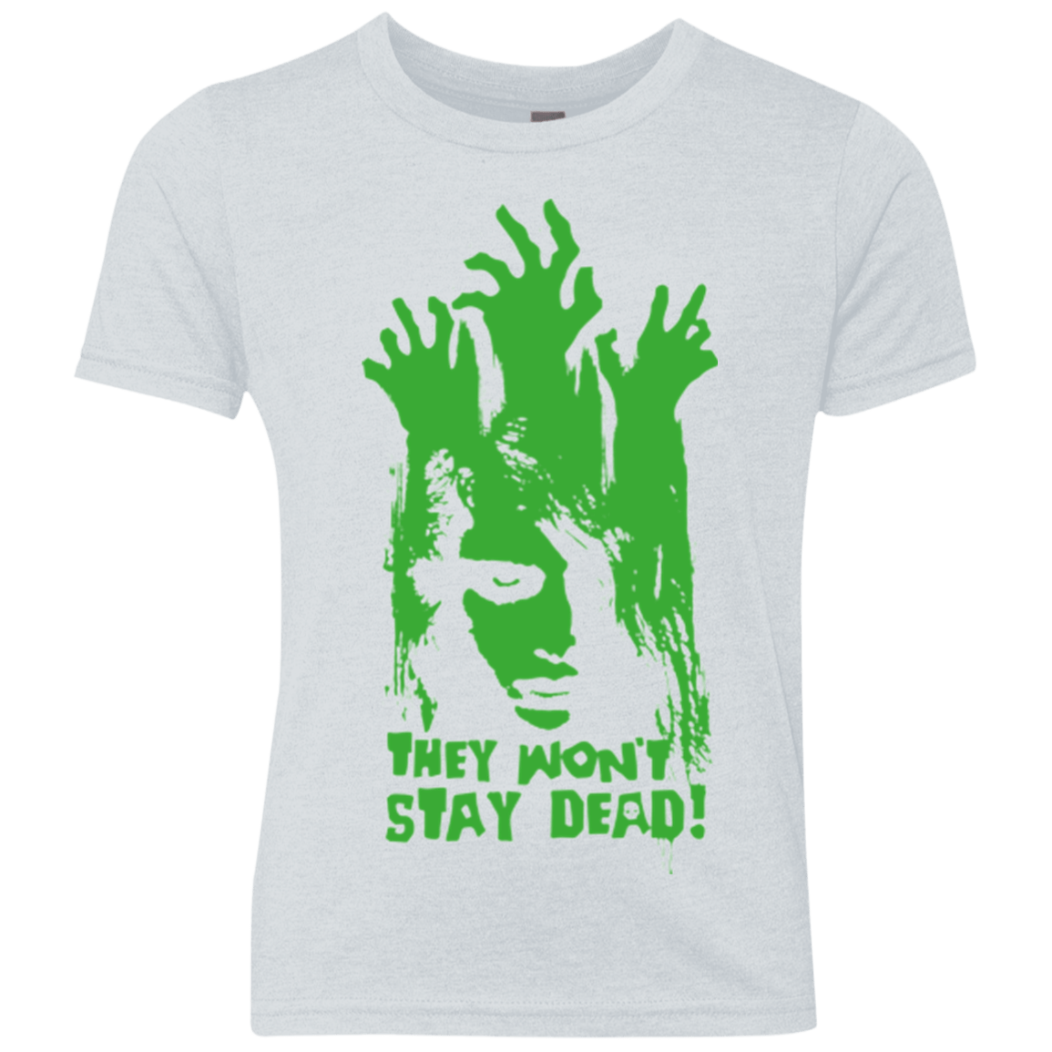 T-Shirts Heather White / YXS They Wont Stay Dead Youth Triblend T-Shirt