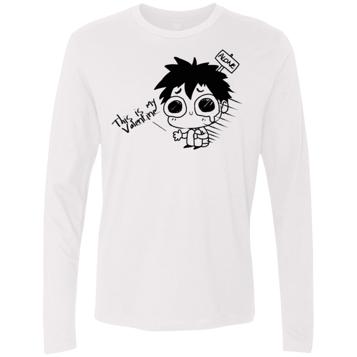 T-Shirts White / Small This is my Valentine Men's Premium Long Sleeve