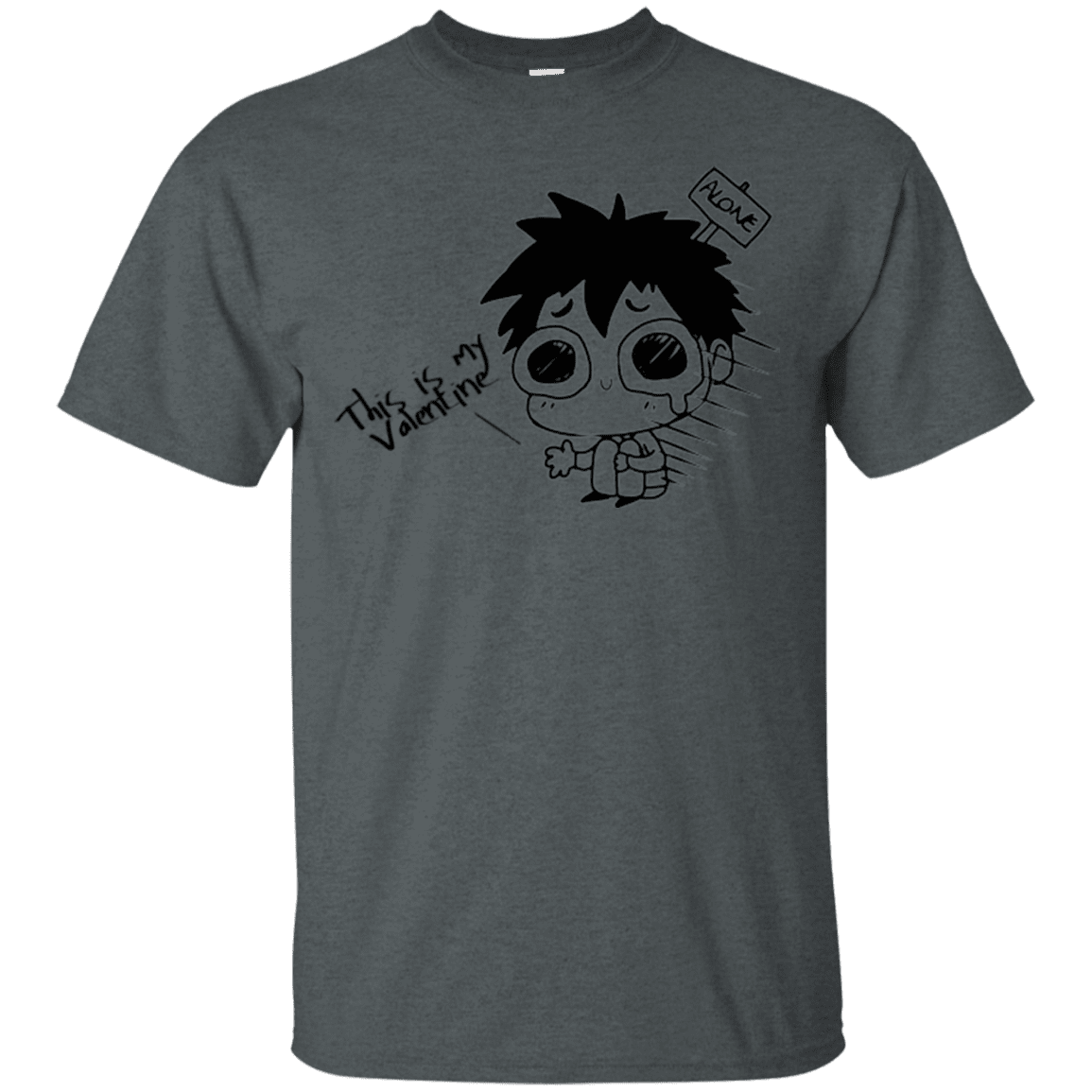 T-Shirts Dark Heather / Small This is my Valentine T-Shirt