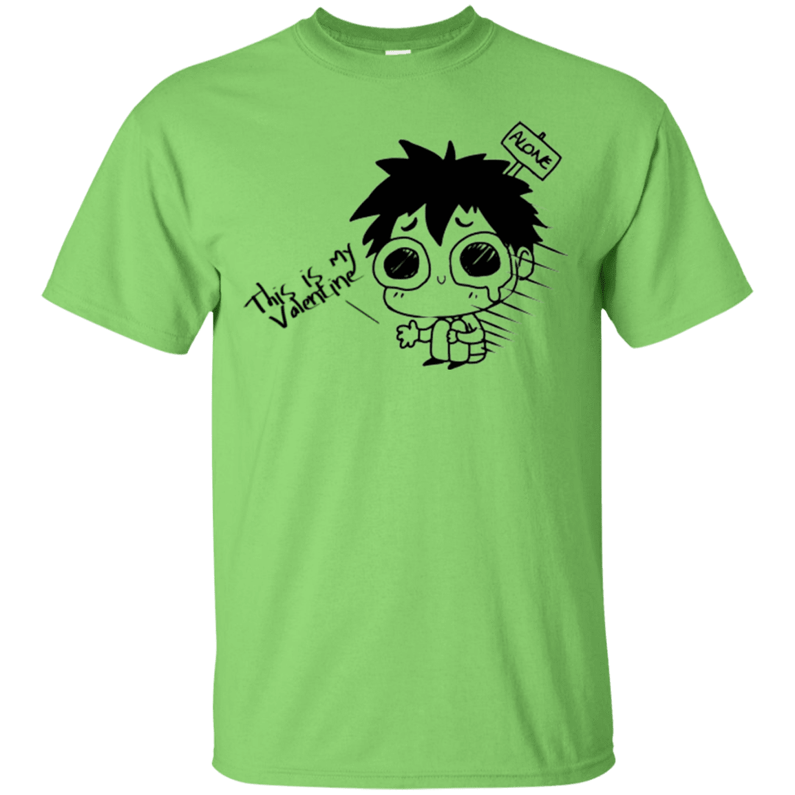 T-Shirts Lime / Small This is my Valentine T-Shirt