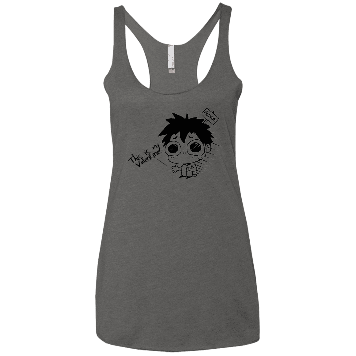 T-Shirts Premium Heather / X-Small This is my Valentine Women's Triblend Racerback Tank