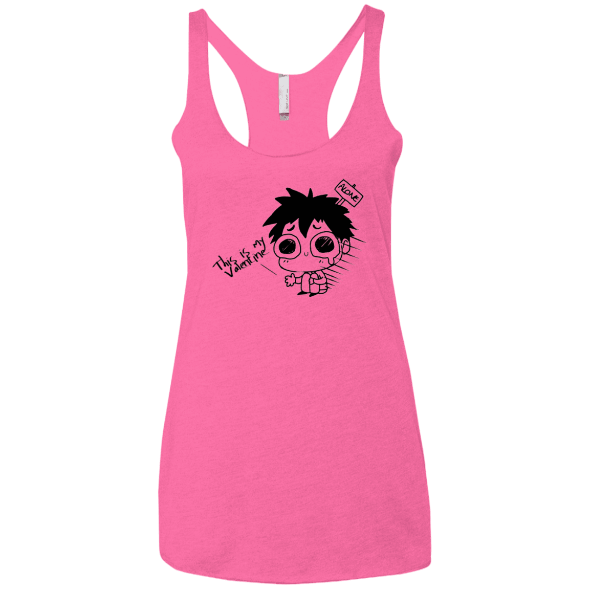 T-Shirts Vintage Pink / X-Small This is my Valentine Women's Triblend Racerback Tank