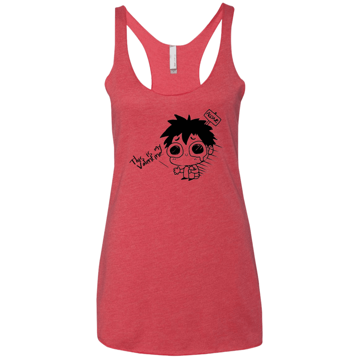 T-Shirts Vintage Red / X-Small This is my Valentine Women's Triblend Racerback Tank