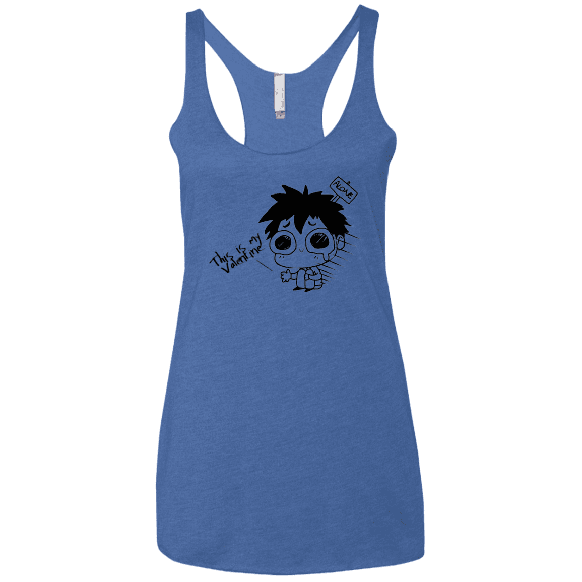 T-Shirts Vintage Royal / X-Small This is my Valentine Women's Triblend Racerback Tank