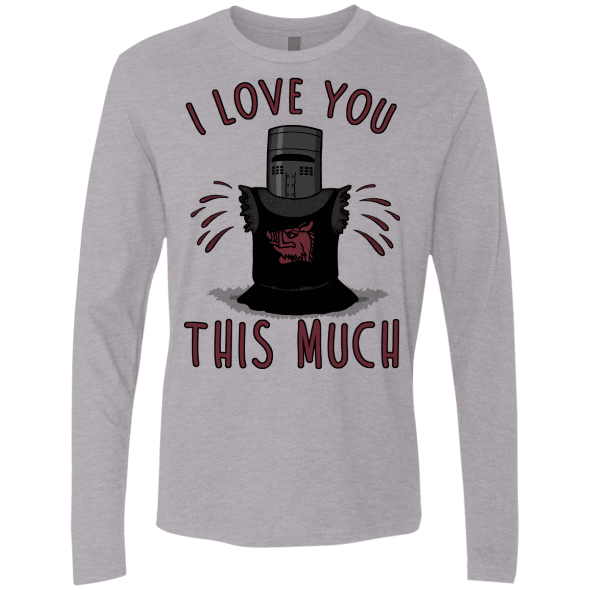 T-Shirts Heather Grey / Small This much Men's Premium Long Sleeve
