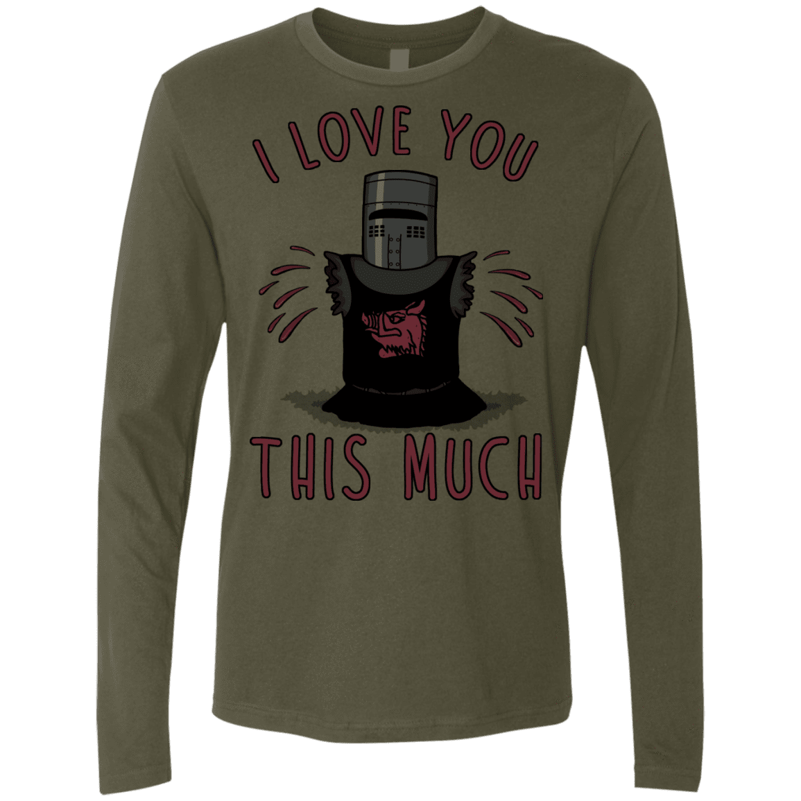 T-Shirts Military Green / Small This much Men's Premium Long Sleeve