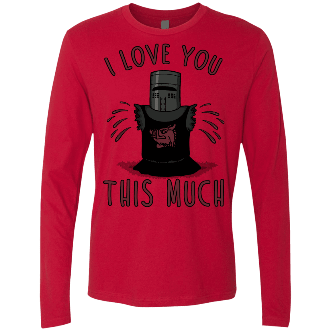 T-Shirts Red / Small This much Men's Premium Long Sleeve