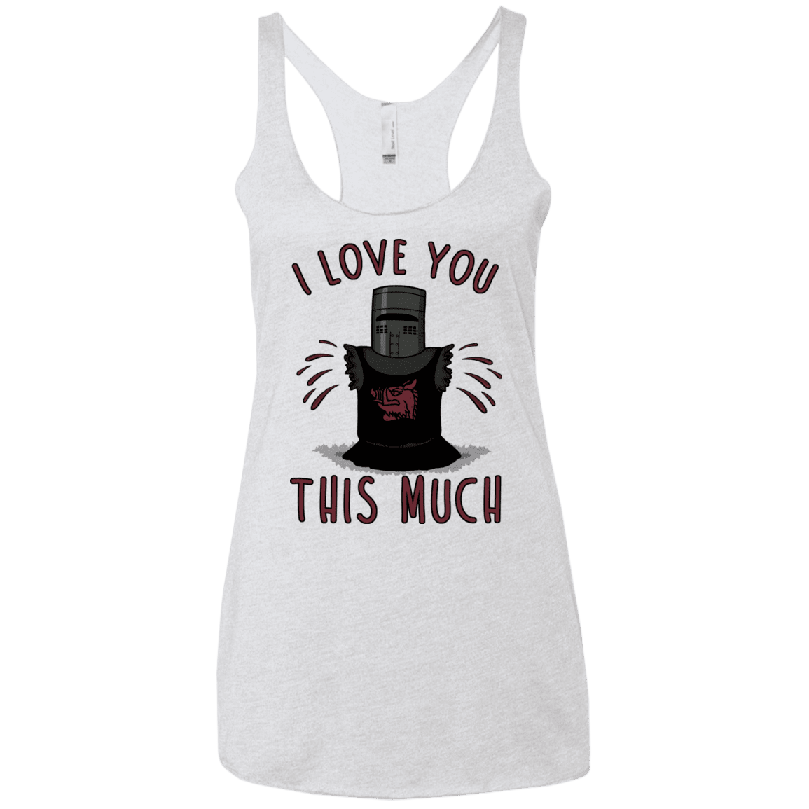 T-Shirts Heather White / X-Small This much Women's Triblend Racerback Tank