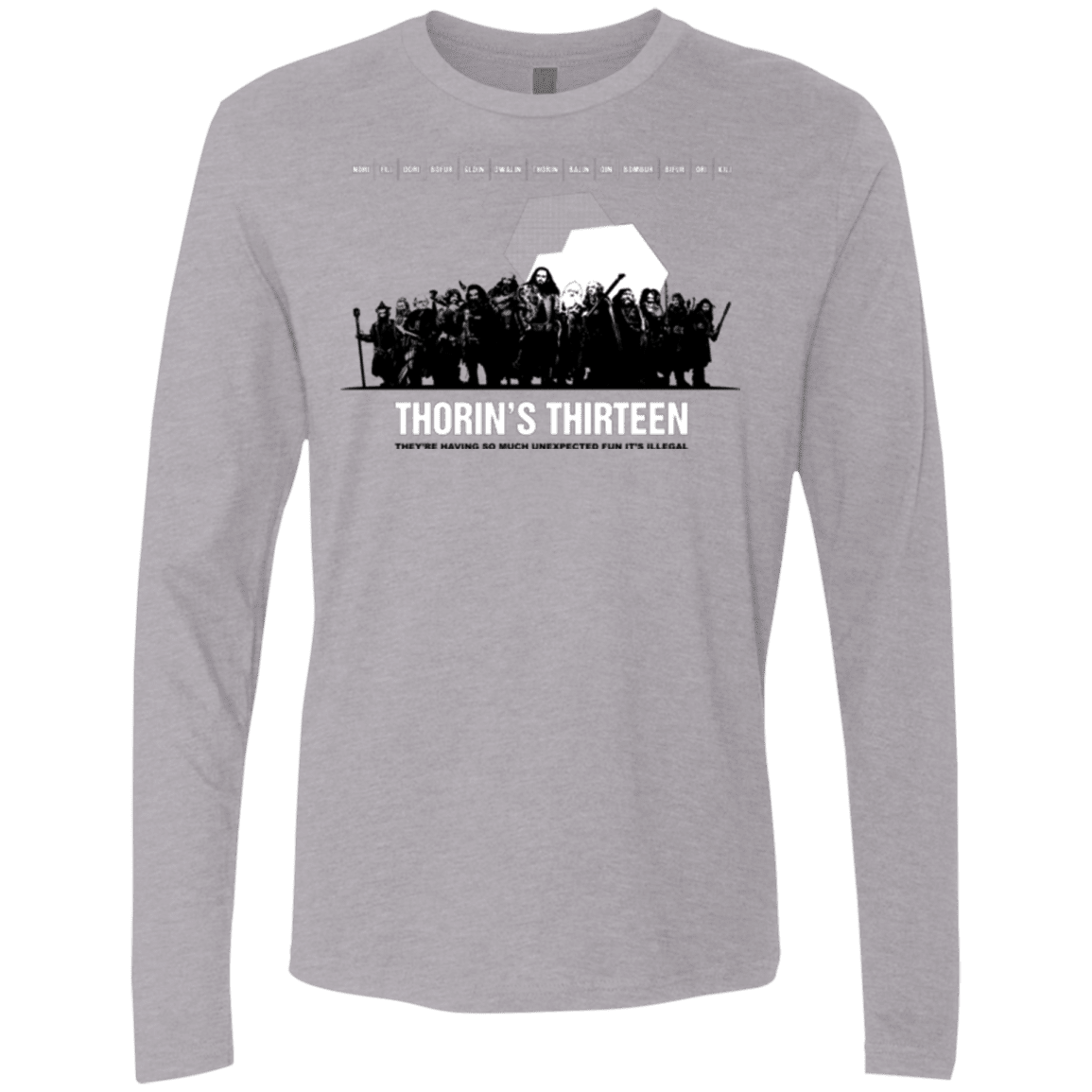 T-Shirts Heather Grey / Small Thorin's Thirteen Men's Premium Long Sleeve