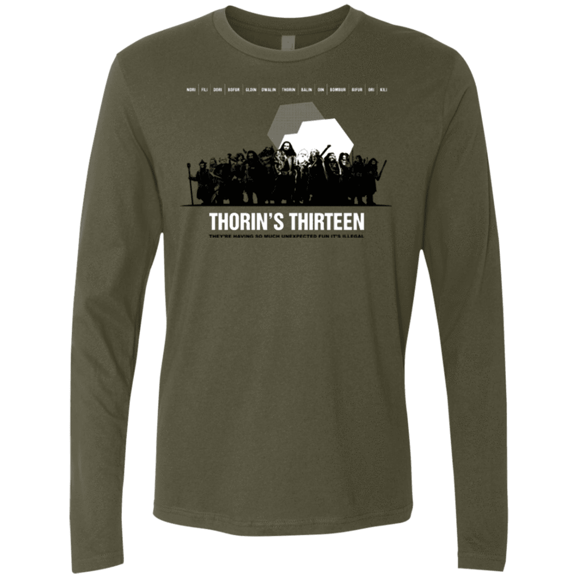 T-Shirts Military Green / Small Thorin's Thirteen Men's Premium Long Sleeve