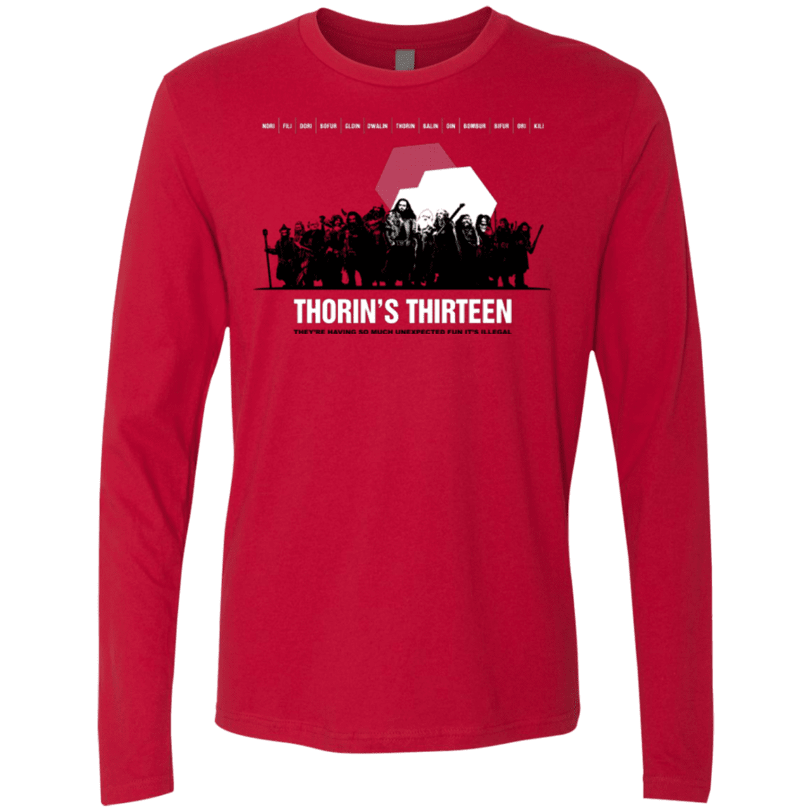 T-Shirts Red / Small Thorin's Thirteen Men's Premium Long Sleeve
