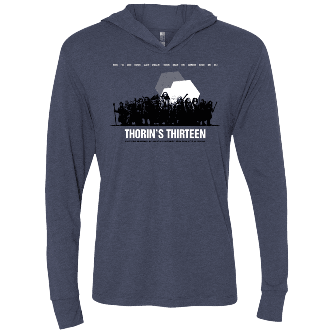 T-Shirts Vintage Navy / X-Small Thorin's Thirteen Triblend Long Sleeve Hoodie Tee