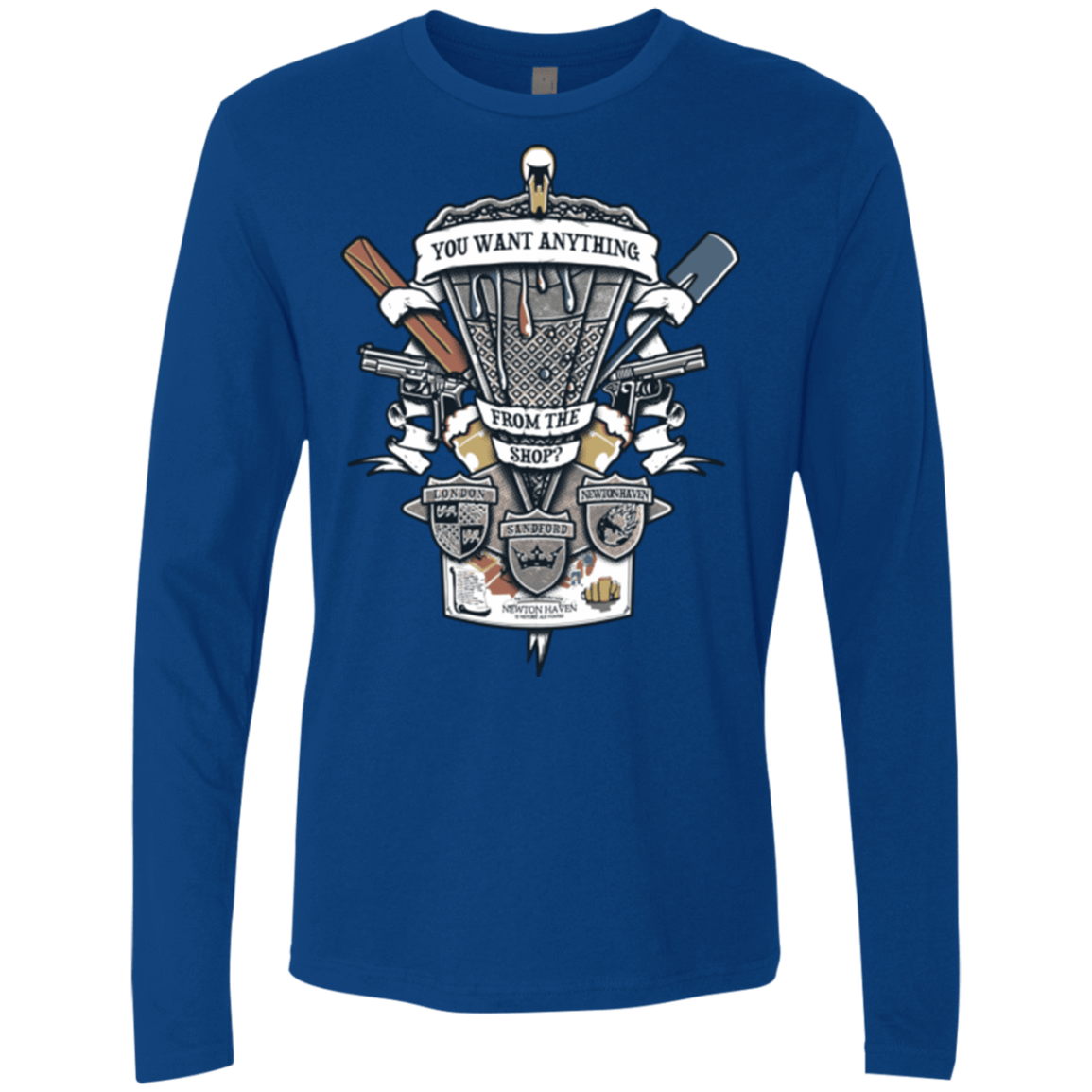 T-Shirts Royal / Small Three Cornetto's Crest Men's Premium Long Sleeve