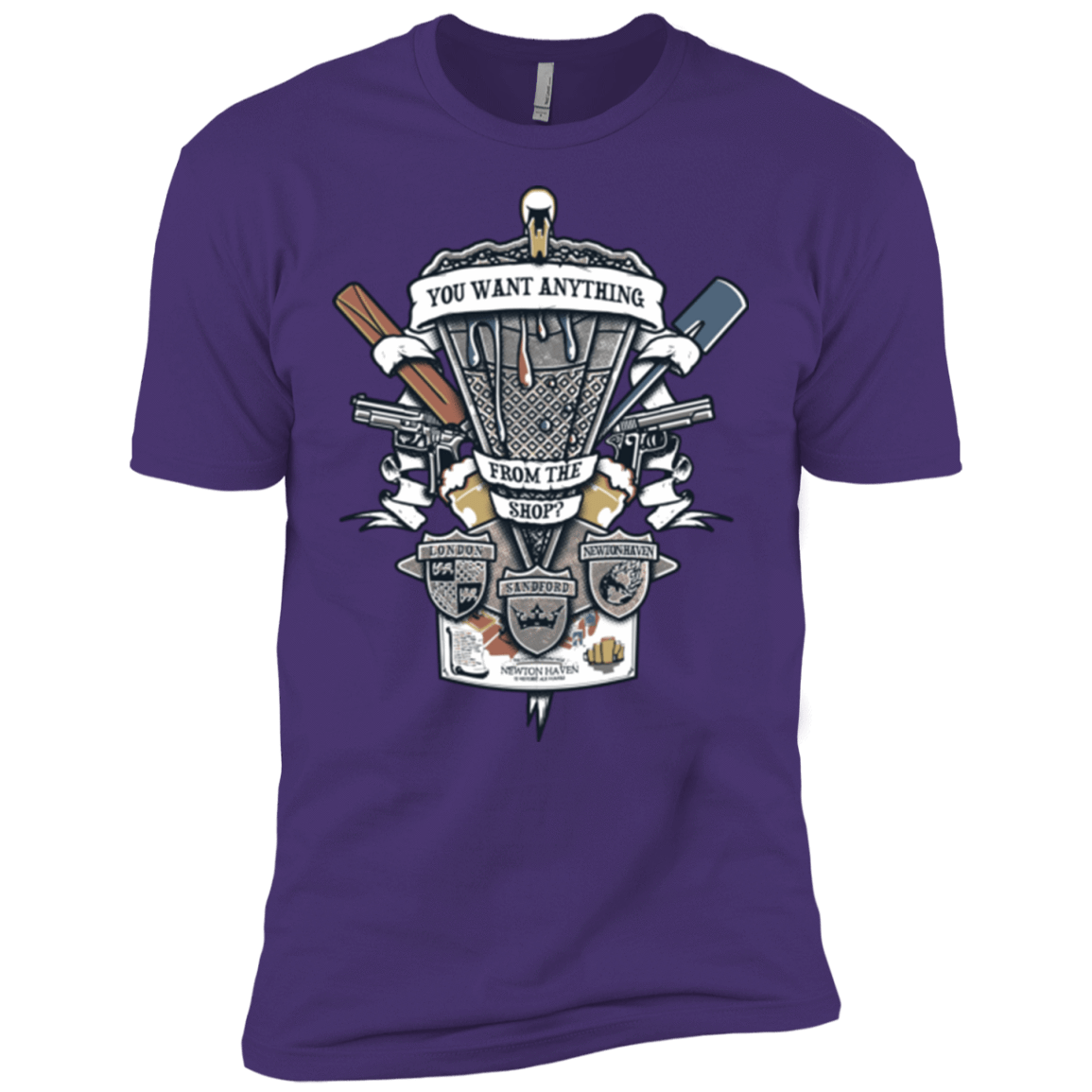 T-Shirts Purple / X-Small Three Cornetto's Crest Men's Premium T-Shirt
