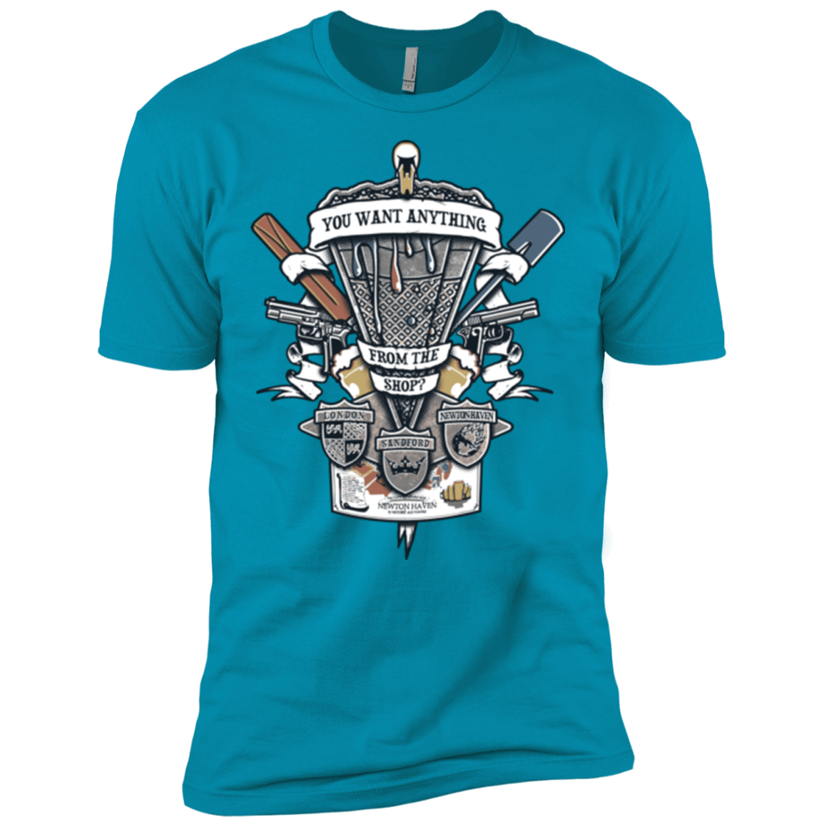 T-Shirts Turquoise / X-Small Three Cornetto's Crest Men's Premium T-Shirt