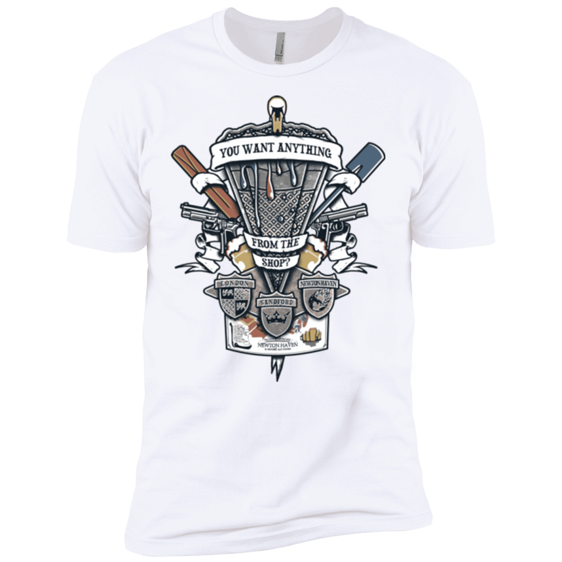 T-Shirts White / X-Small Three Cornetto's Crest Men's Premium T-Shirt