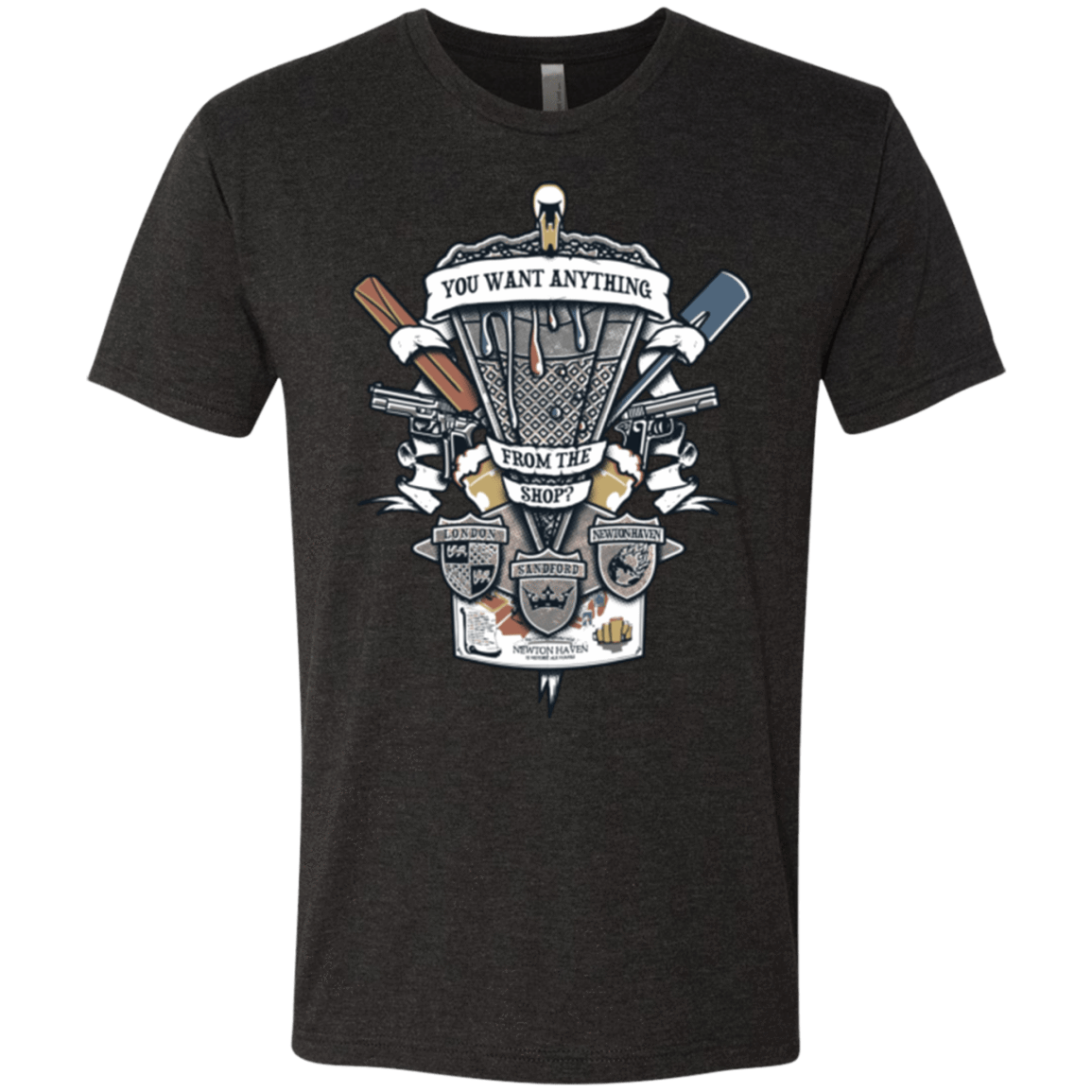 T-Shirts Vintage Black / Small Three Cornetto's Crest Men's Triblend T-Shirt