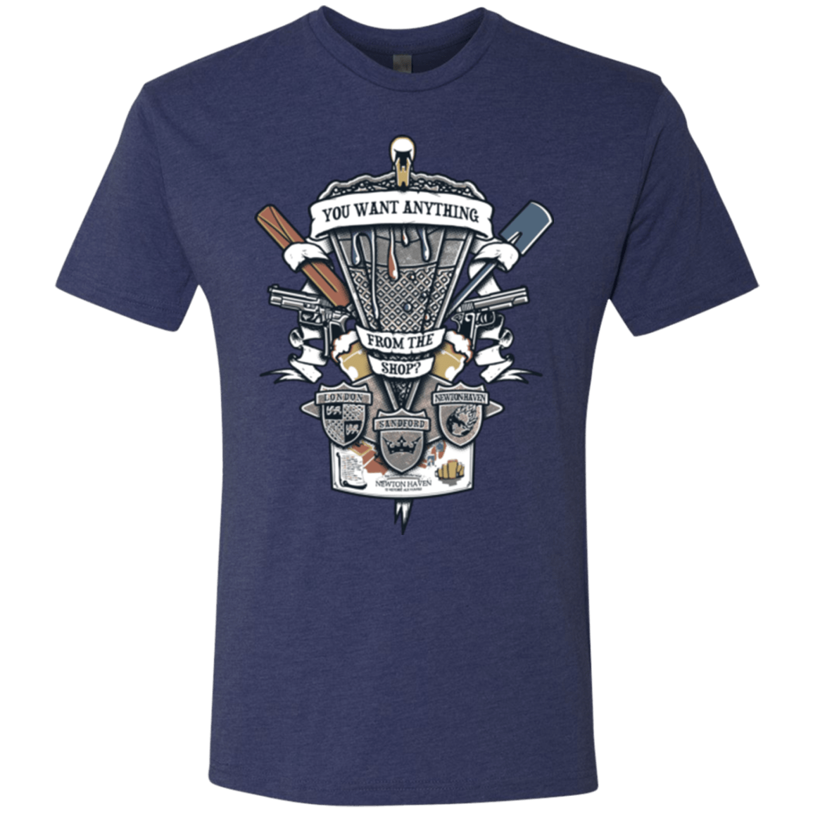 T-Shirts Vintage Navy / Small Three Cornetto's Crest Men's Triblend T-Shirt