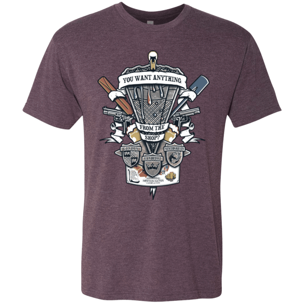 T-Shirts Vintage Purple / Small Three Cornetto's Crest Men's Triblend T-Shirt