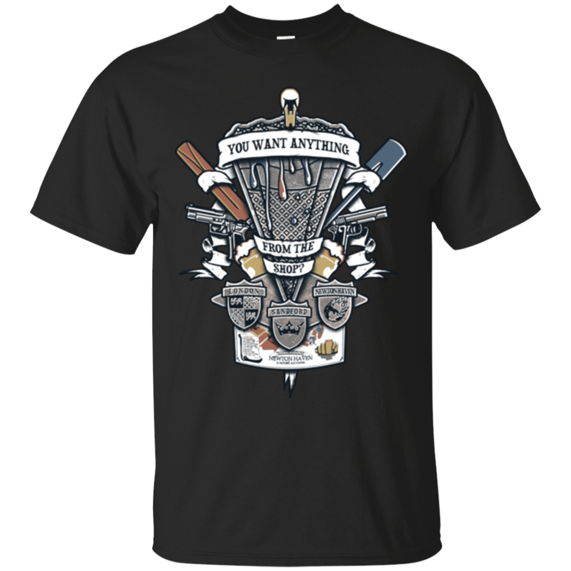 T-Shirts Black / Small Three Cornetto's Crest T-Shirt