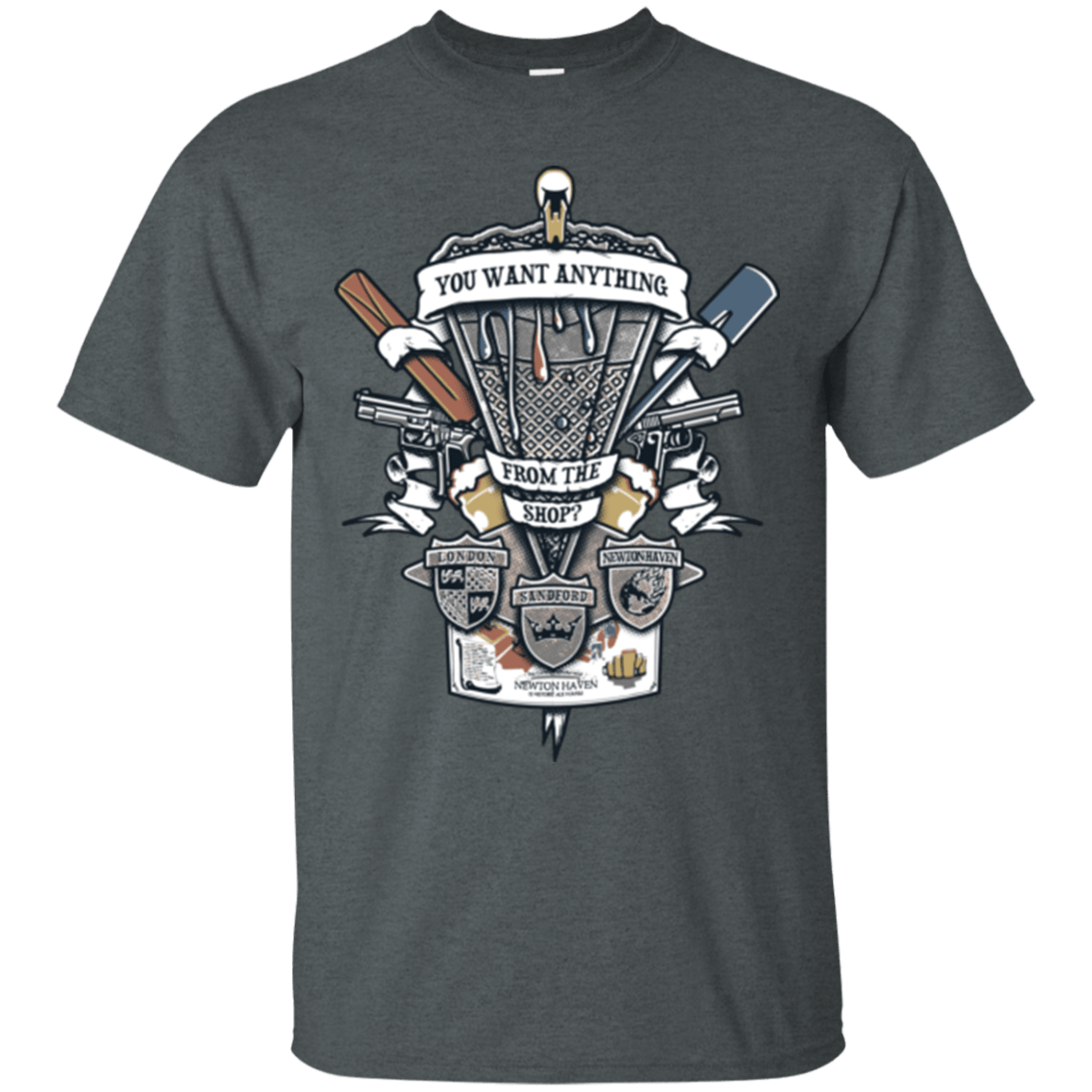 T-Shirts Dark Heather / Small Three Cornetto's Crest T-Shirt