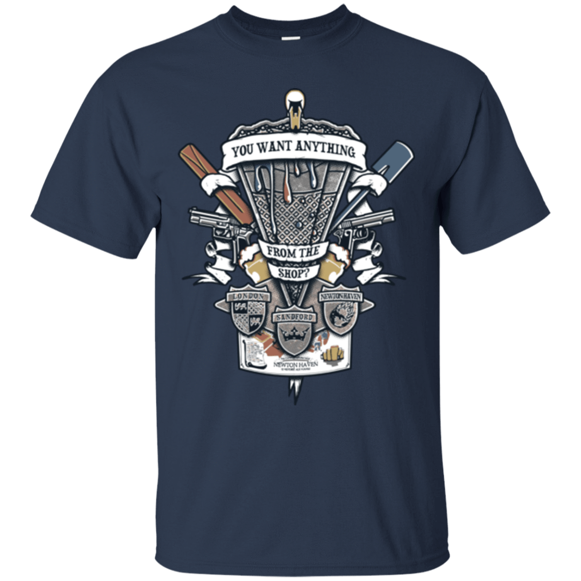 T-Shirts Navy / Small Three Cornetto's Crest T-Shirt