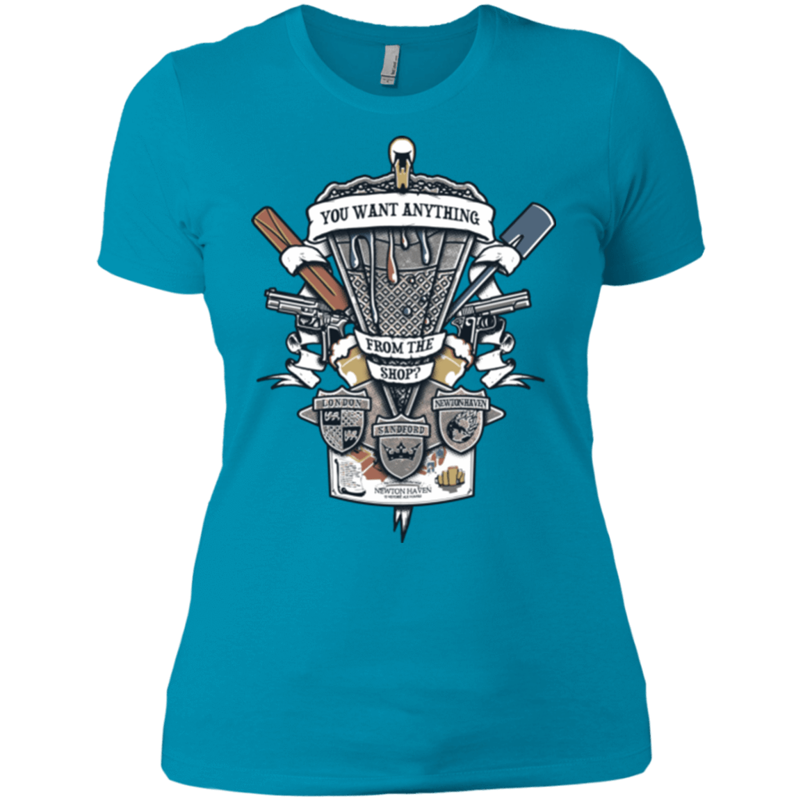 T-Shirts Turquoise / X-Small Three Cornetto's Crest Women's Premium T-Shirt