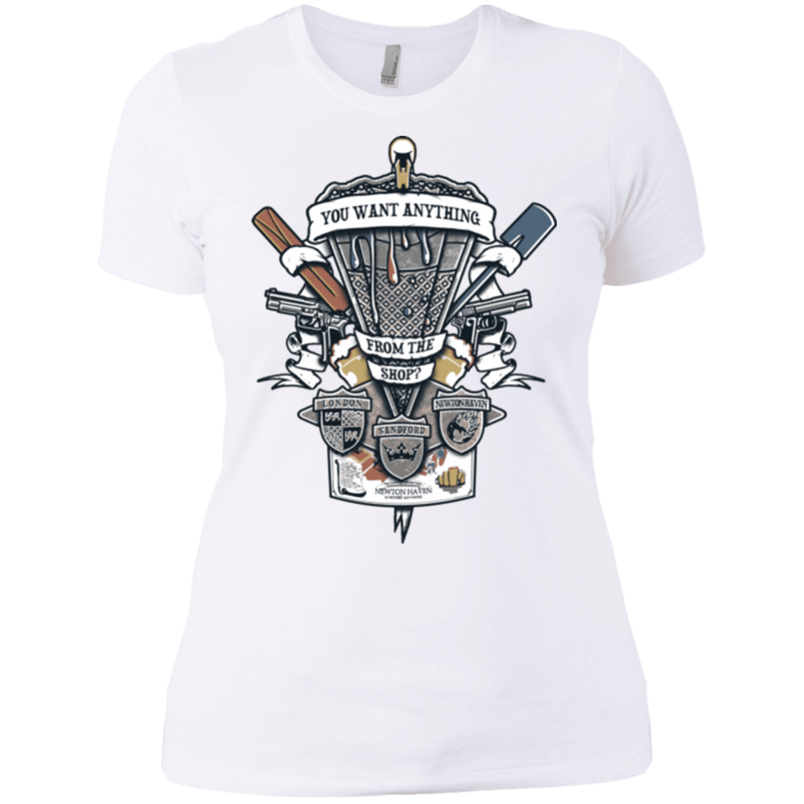T-Shirts White / X-Small Three Cornetto's Crest Women's Premium T-Shirt