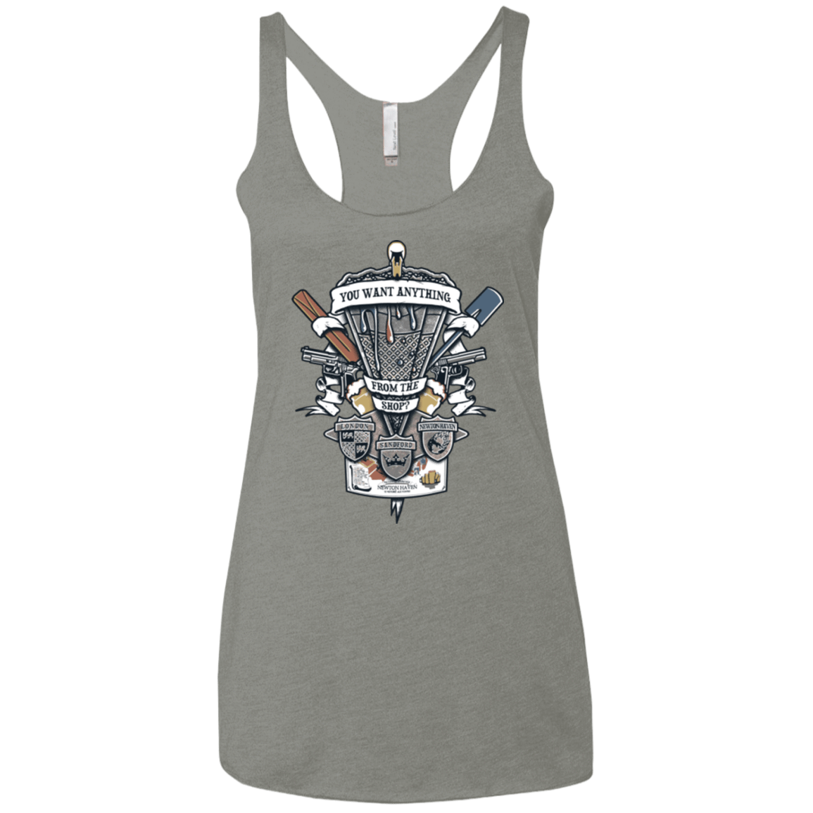 T-Shirts Venetian Grey / X-Small Three Cornetto's Crest Women's Triblend Racerback Tank