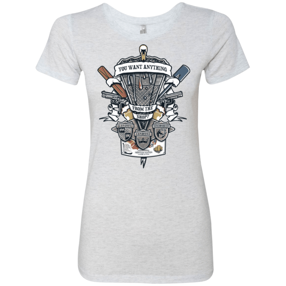 T-Shirts Heather White / Small Three Cornetto's Crest Women's Triblend T-Shirt