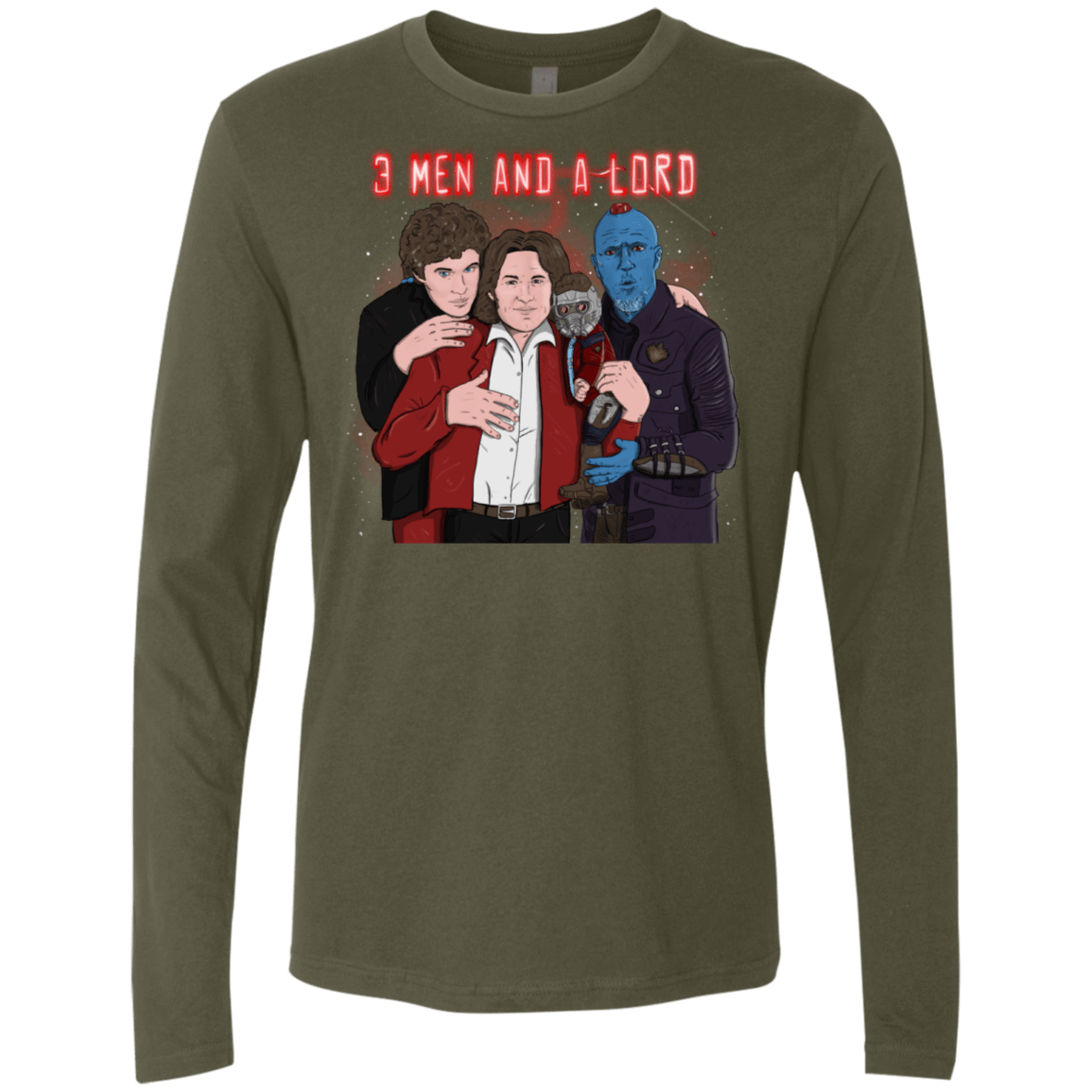 T-Shirts Military Green / S Three Men and a Lord Men's Premium Long Sleeve