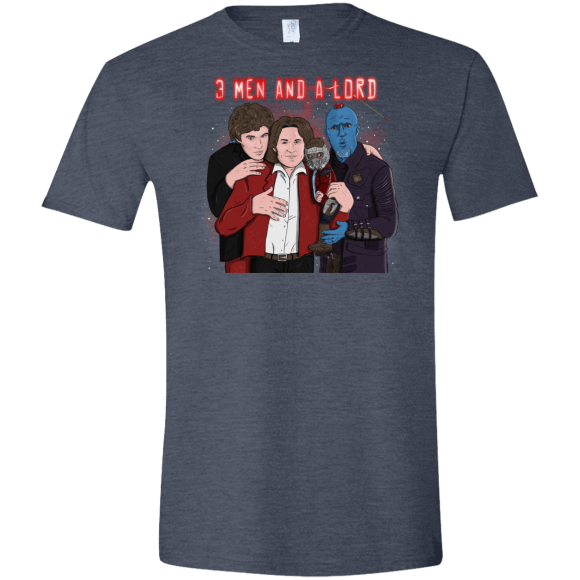 T-Shirts Heather Navy / S Three Men and a Lord Men's Semi-Fitted Softstyle