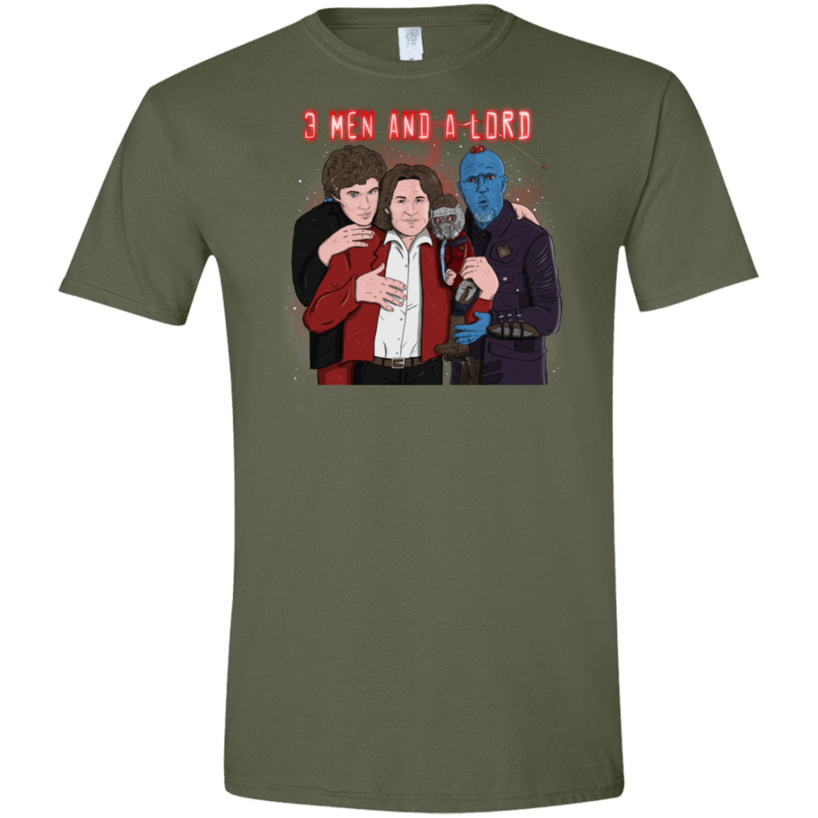 T-Shirts Military Green / S Three Men and a Lord Men's Semi-Fitted Softstyle