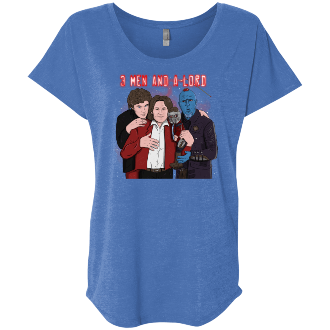 T-Shirts Vintage Royal / X-Small Three Men and a Lord Triblend Dolman Sleeve