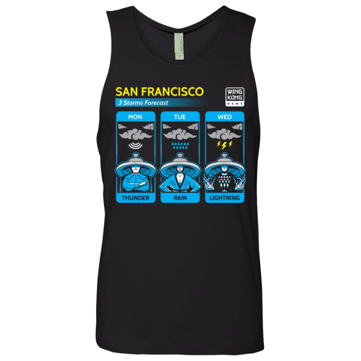 T-Shirts Black / Small Three Storms Men's Premium Tank Top