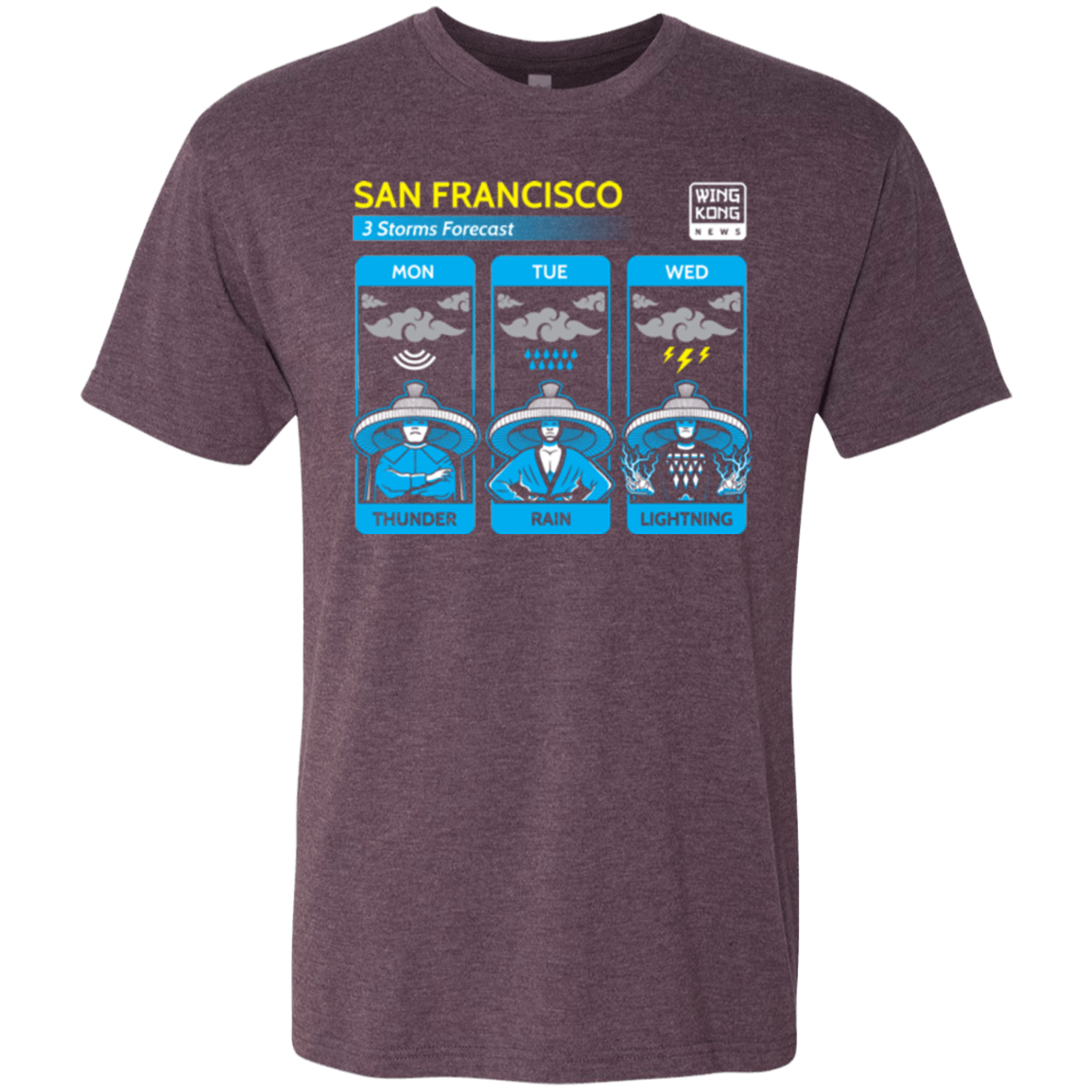 T-Shirts Vintage Purple / Small Three Storms Men's Triblend T-Shirt