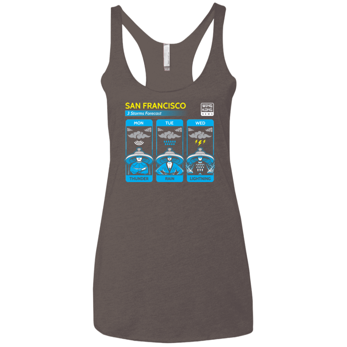 T-Shirts Macchiato / X-Small Three Storms Women's Triblend Racerback Tank