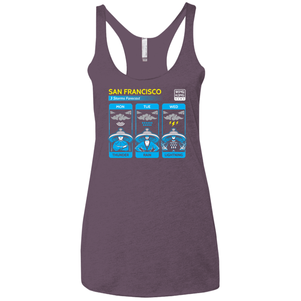 T-Shirts Vintage Purple / X-Small Three Storms Women's Triblend Racerback Tank