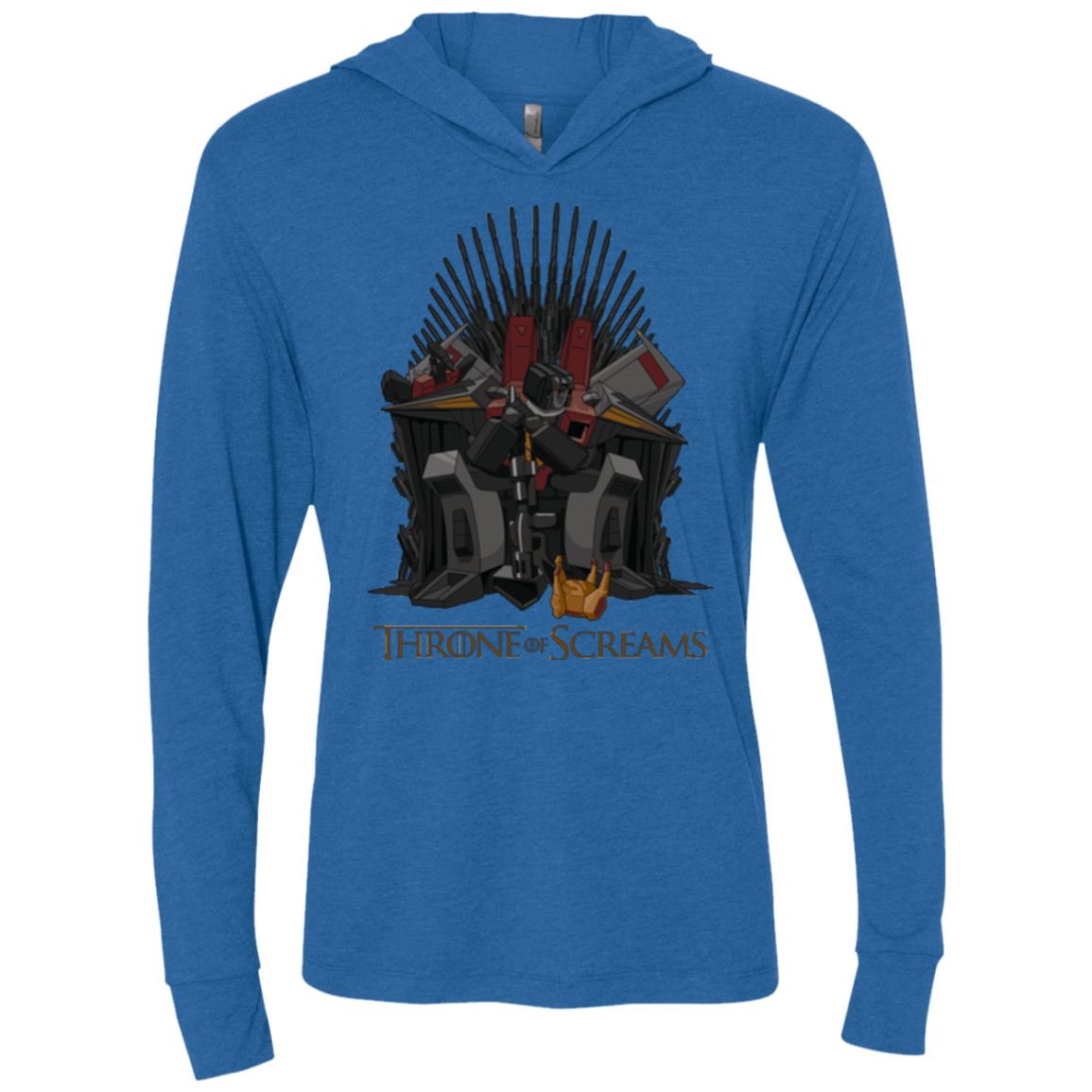 T-Shirts Vintage Royal / X-Small Throne Of Screams Triblend Long Sleeve Hoodie Tee