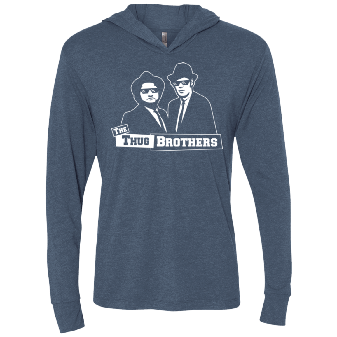 T-Shirts Indigo / X-Small Thug Brothers Triblend Long Sleeve Hoodie Tee