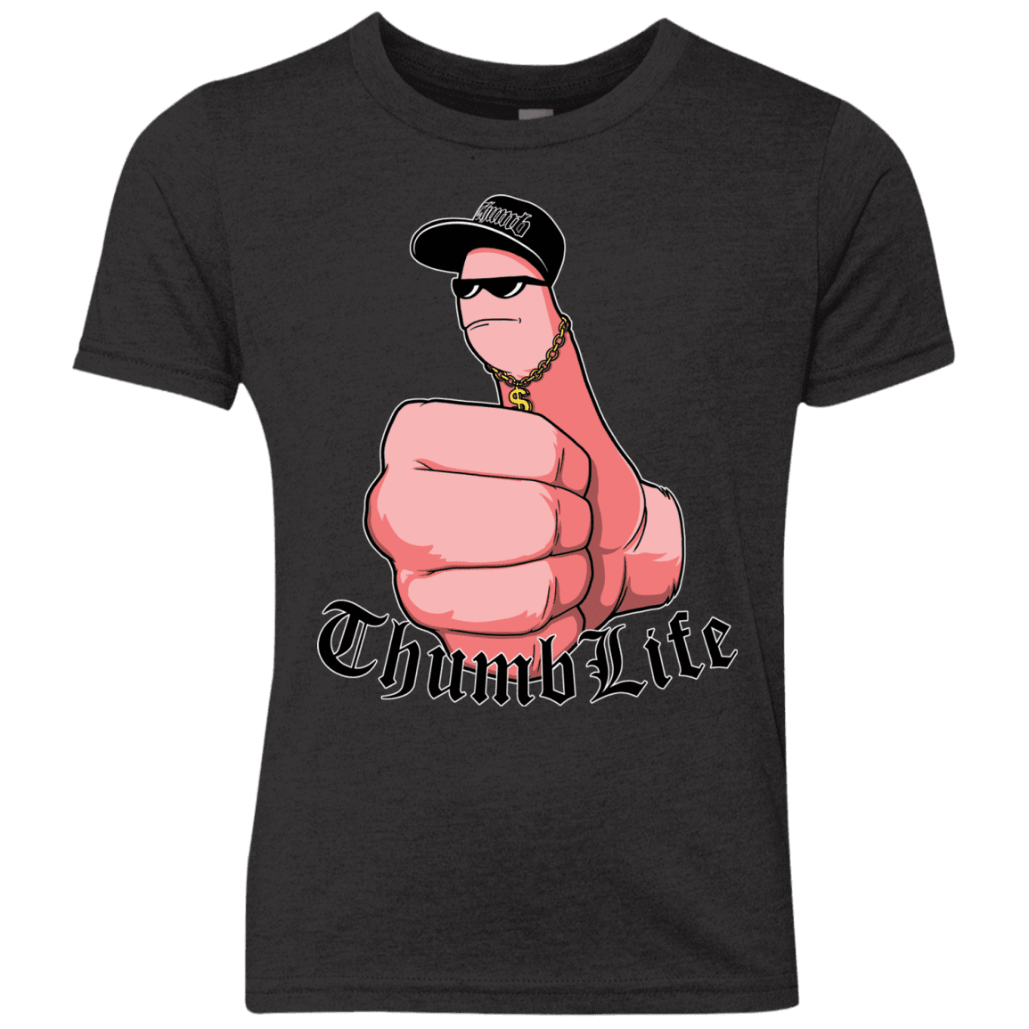 T-Shirts Vintage Black / YXS Thumb Life Youth Triblend T-Shirt