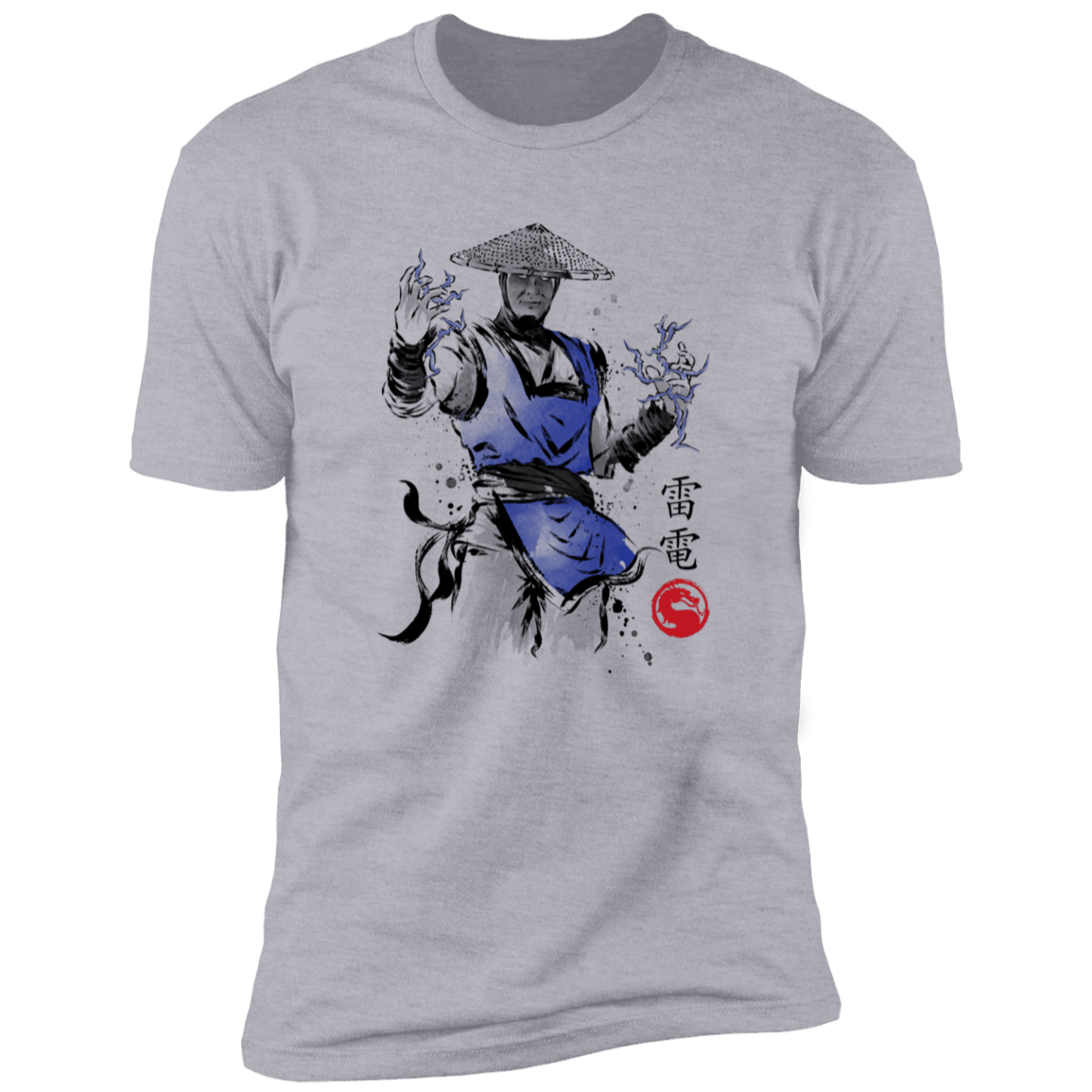 T-Shirts Heather Grey / S Thunder God sumi-e Men's Premium T-Shirt