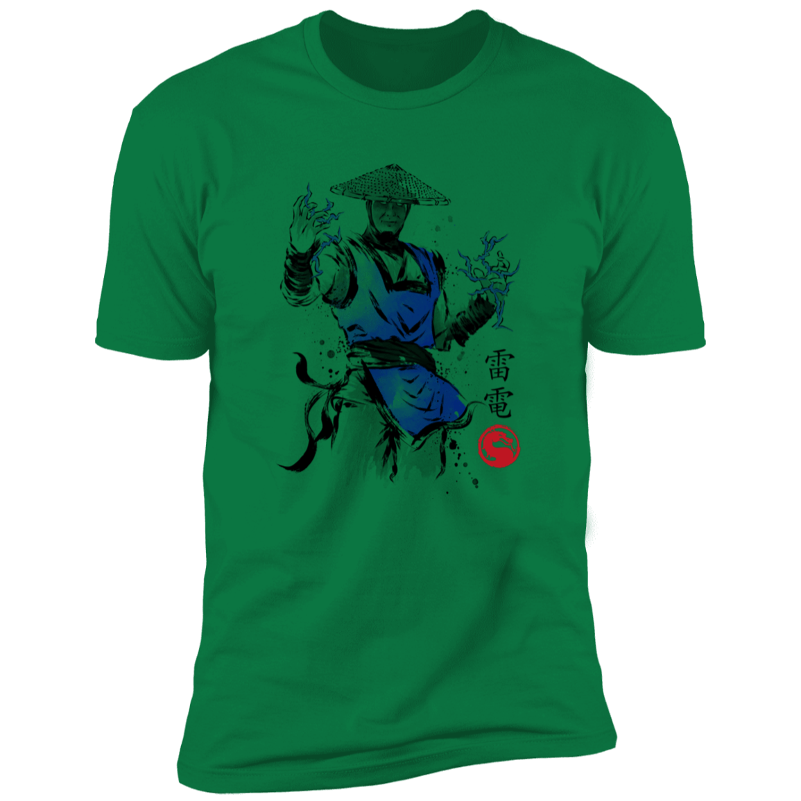 T-Shirts Kelly Green / S Thunder God sumi-e Men's Premium T-Shirt