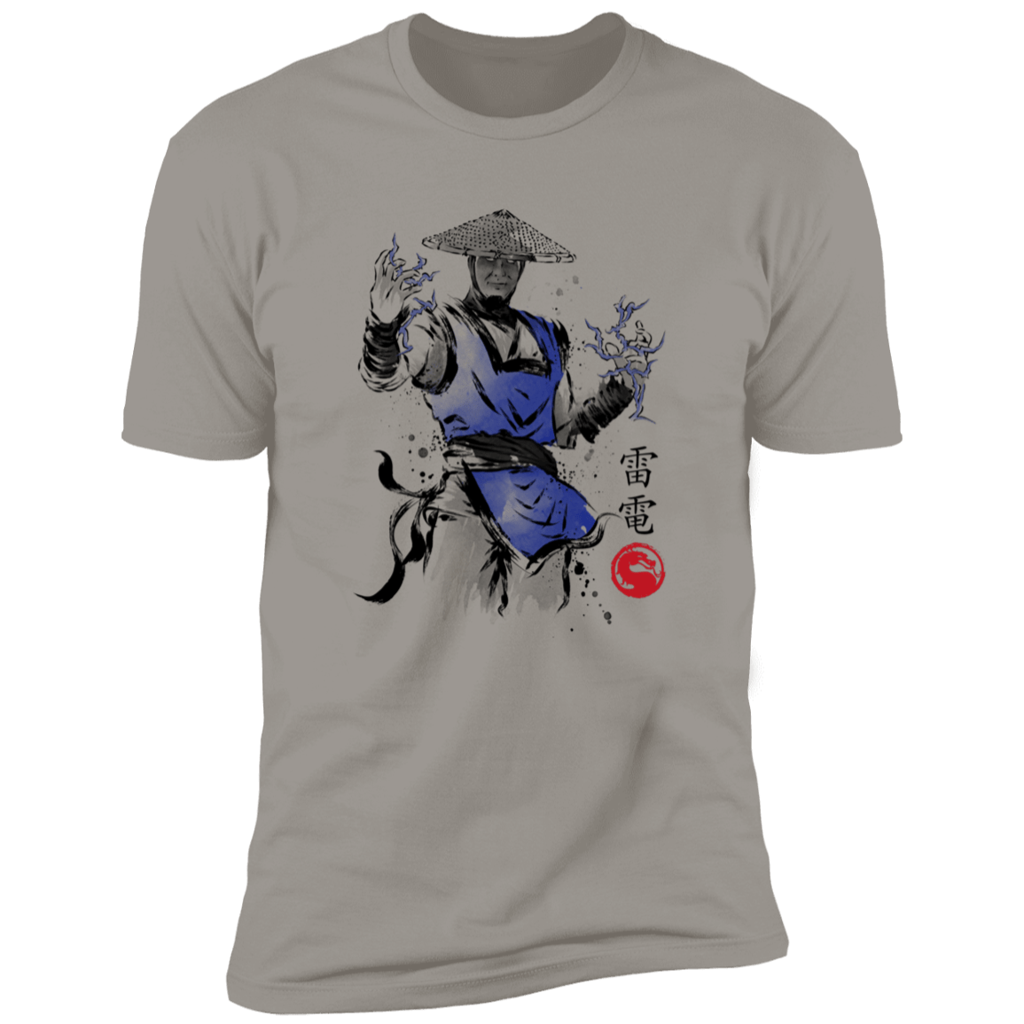 T-Shirts Light Grey / S Thunder God sumi-e Men's Premium T-Shirt