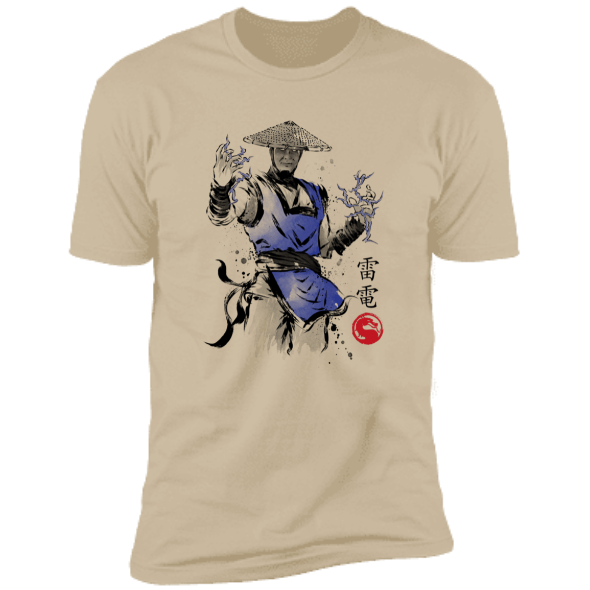 T-Shirts Sand / S Thunder God sumi-e Men's Premium T-Shirt