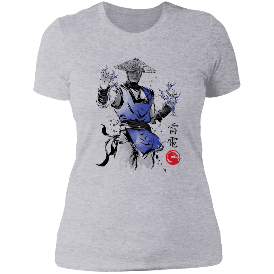 T-Shirts Heather Grey / S Thunder God sumi-e Women's Premium T-Shirt