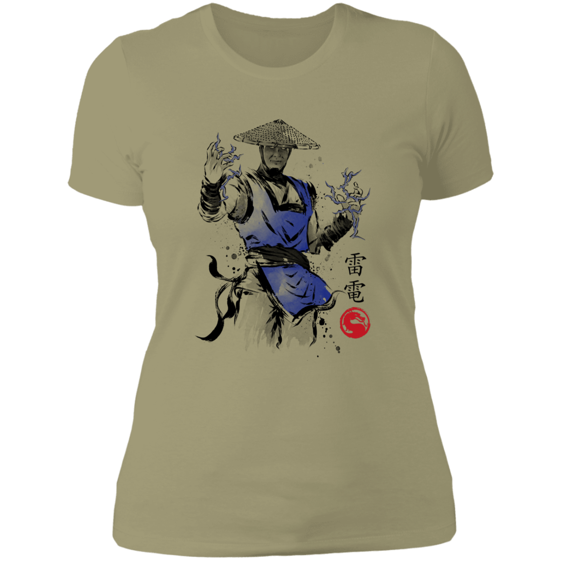 T-Shirts Light Olive / S Thunder God sumi-e Women's Premium T-Shirt