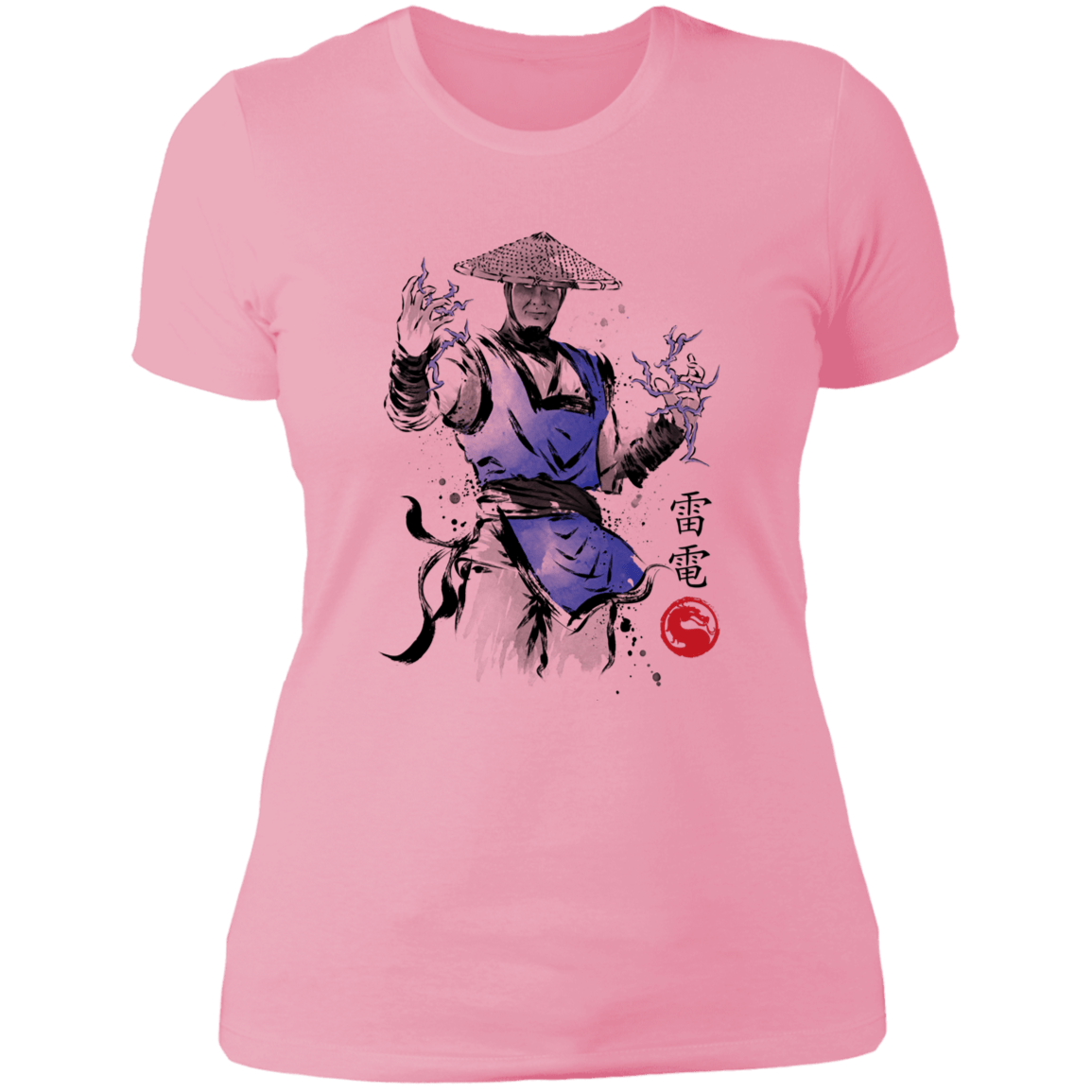 T-Shirts Light Pink / S Thunder God sumi-e Women's Premium T-Shirt