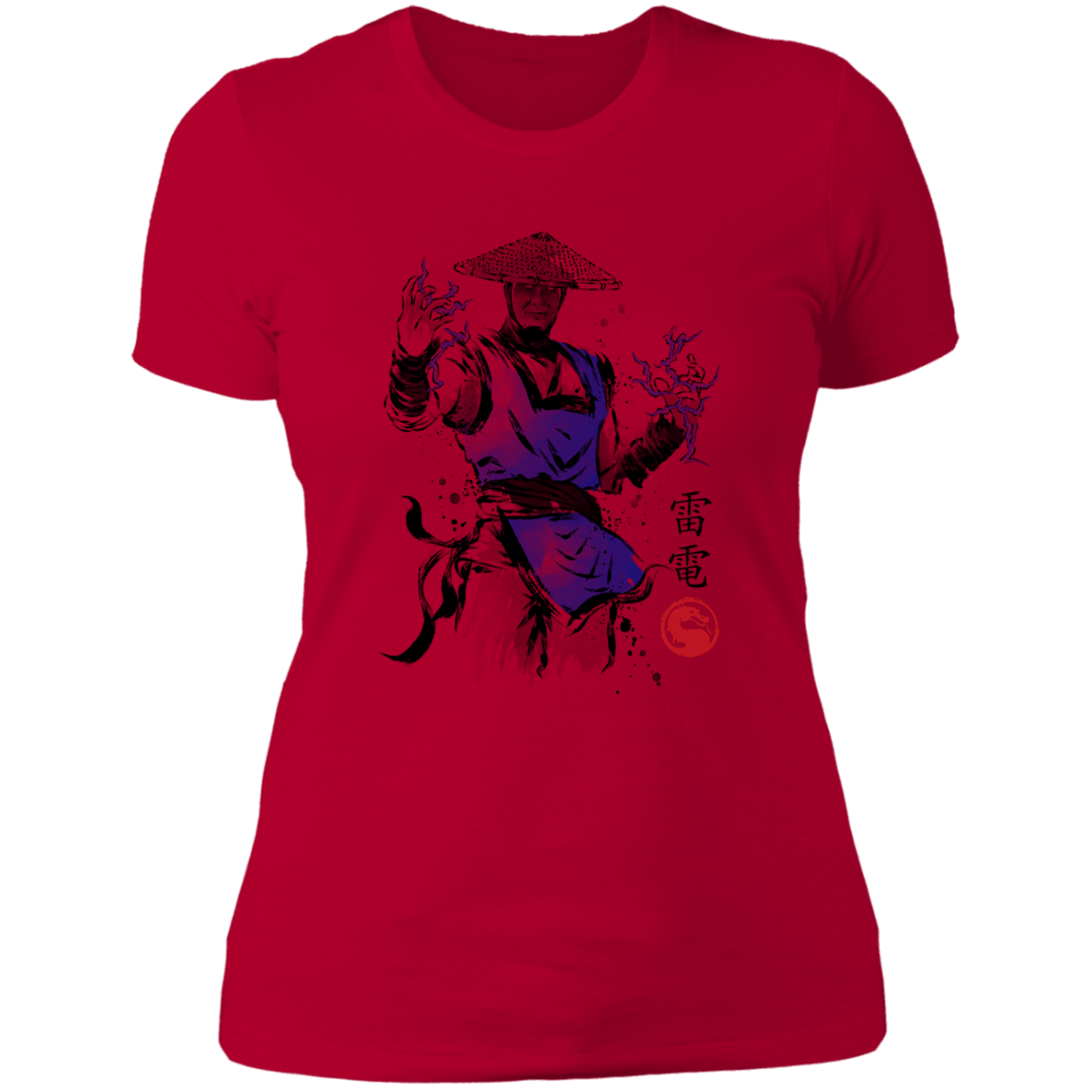 T-Shirts Red / S Thunder God sumi-e Women's Premium T-Shirt