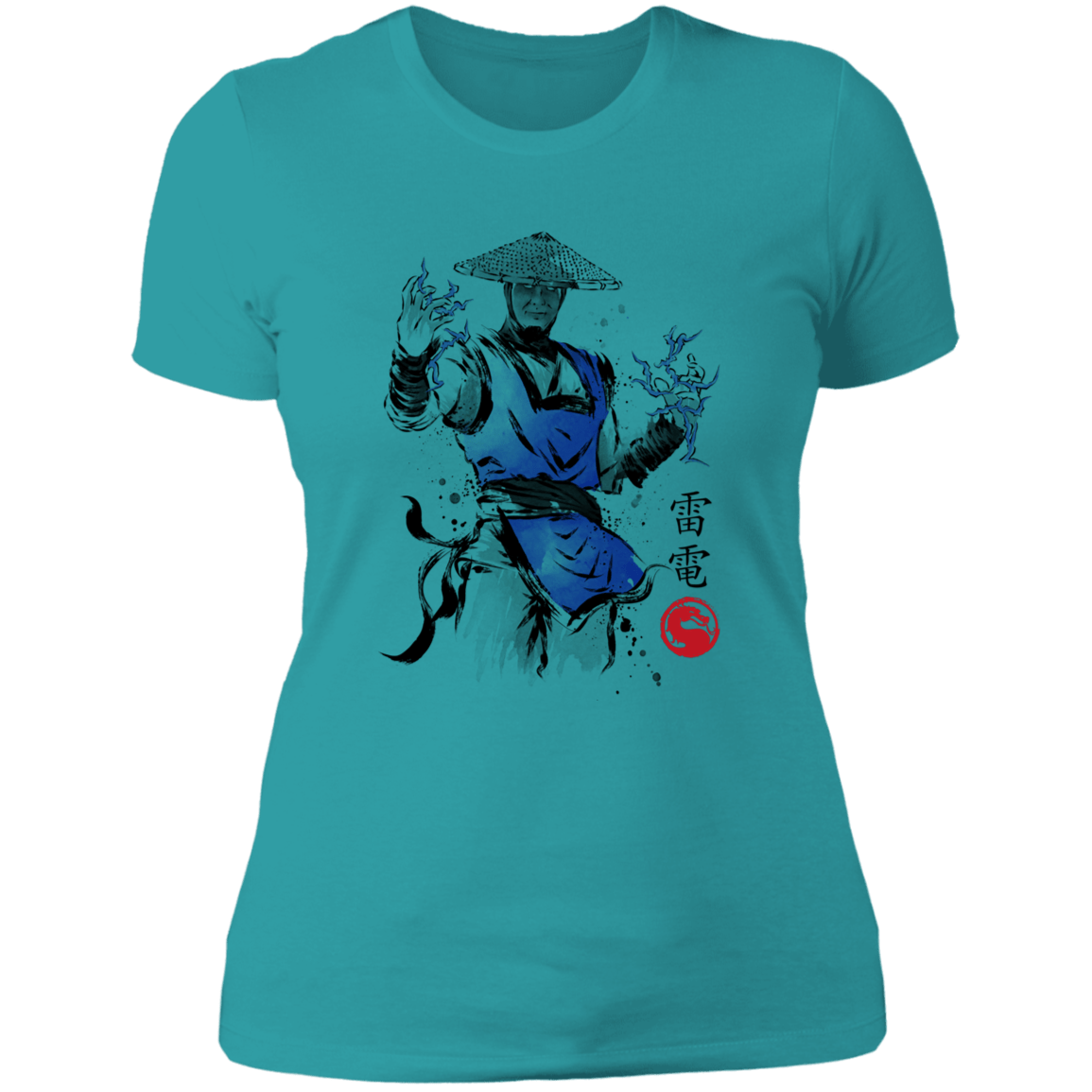T-Shirts Tahiti Blue / S Thunder God sumi-e Women's Premium T-Shirt